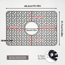 Silikonschutz für Spüle, mit Ablaufloch in der Mitte, hitzebeständig und rutschfest, spülmaschinenfest, Spülbeckenmatte für den Boden von Landhausküchen-Edelstahlspülen, rutschfeste Küchenmatten für die Seite der Spüle, natürliches und hygienisches Küchenessential für Zuhause und Küchendekoration, Teil Ihrer gemütlichen Herbst- und Winterstile sowie Weihnachtsdekorationen