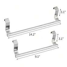 1 Stück/2 Stück, Edelstahl Küchenschrank Tür Handtuchhalter, nahtlos für Badezimmer Tür Rückseite, Küchentür Handtuchstange Aufbewahrungsregal, Hochzeitsdekoration, Weihnachtsdekoration, Geburtstagsgeschenk, Weihnachtstischdekoration, Weihnachten, Weihnachtsdekorationen, Weihnachtsgeschenke