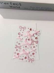 1/2/5/10 件！这些圣诞蝴蝶结水钻贴纸饰有可爱的心形和蝴蝶结图案，非常适合节日派对、Cosplay 和拍照。闪耀的水钻和精致的蝴蝶结细节，为您的造型增添一抹甜美迷人的气息。易于粘贴，是圣诞节和其他庆祝活动中打造迷人脸部艺术的理想之选。