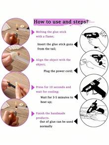 10/25/50pcs Highly Transparent Premium Silicone Hot Melt Glue Sticks, Clear Adhesive, Smooth, Odorless, Non-Drip, 0.27" X 3.95", Suitable For DIY Crafts, Woodworking And Repair Projects - Compatible With Most Glue Guns And Easy To Use, Tool Accessories