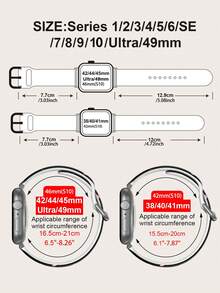 波点红色爱心硅胶表带，兼容 38mm 40mm 41mm 42mm 44mm 45mm 49mm，适用于 Series Ultra/SE/11/10/9/8/7/6/5/4/3/2/1 - 彩色 - 查看 6