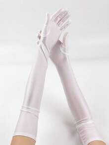 53%氨纶防紫外线长手套，黑色，适合夜店、婚礼、演出和万圣节等场合。 - 彩色 - 查看 4