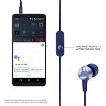 JBL C200SI 高端有线入耳式耳机，带麦克风，标志性音质，单键多功能遥控器，优质金属机身，倾斜式耳塞，佩戴舒适 - 藍色 - 查看 4