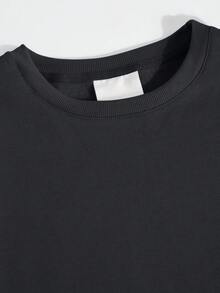 Herren Sweatshirt aus Baumwolle mit süßem Katzen-Muster, ideal für Herbst/Winter, wärmende Fütterung, Rundhalsausschnitt, oversized Passform, lässiger Sweatshirt Pullover, vielseitig einsetzbar für Streetwear und Sport, langärmlig, geeignet für kaltes Wetter, mit weicher Fleece-Fütterung, bequemes Herren Langarmoberteil - Schwarz - Übersicht 3