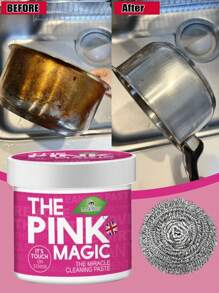 100g Stainless Steel Cleaning Paste, Magic Cleaning Paste, Kitchen Cleaning Agent Rust Remover. Effectively Removes Grease And Stains, Quickly Dissolves Oil Residue At The Bottom Of Pots, Restoring Cookware To A Clean State.