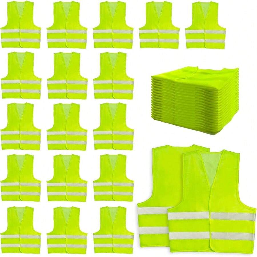 36 Pack High Visibility Safety Vest Bulk Reflective Mesh Security Vest ...