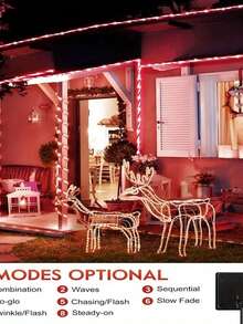 1pc Solar Powered LED String Lights, Tubular Rope Fairy Garden Lights, Outdoor Garden Decoration, 3 Sizes: 866.14in/472.44in/275.59in, Halloween Decorative Lights - Multicolor - View 5
