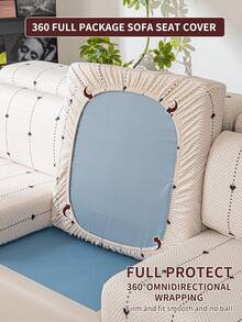 1 件弹力沙发套，防滑全覆盖沙发座套，四季通用沙发垫套，布艺加厚沙发毯，可机洗，防尘，宠物友好，家居装饰，可调节，适用于转角沙发、卧室、办公室、客厅 1/2/3/4 座 - 米色 - 查看 8