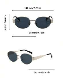 2副精致椭圆形小框时尚眼镜，金属复古时尚眼镜，男女皆宜，适合夏季防晒、海滩度假、户外运动、聚会、自驾、钓鱼、骑行、购物和拍照等场合佩戴。