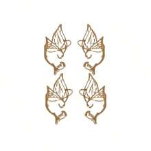 2pcs Elf Ear Jewelry, Butterfly Fairy Wing Ear Stud & Clip Combo, Fashionable Vintage Accessories For Daily Wear Halloween - Gold - View 7