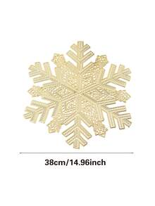 1/4/6pcs Christmas Arrow & Snowflake PVC Gold Foil Placemats, Christmas Hotel Restaurant Decor Heat Insulation Non-Slip Table Mats, Suitable For Wedding Party, Valentine's Day, Holiday Celebration, Picnic, Birthday Banquet Table Decoration - Multicolor - View 7