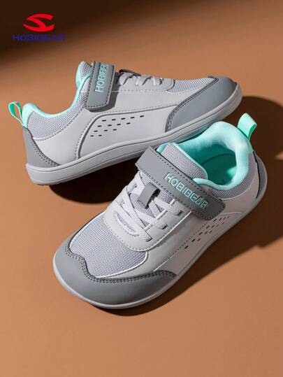 HOBIBEAR Teenagers' Wide Toe Box Sneakers, Wider Shoe Upper For Boys & Girls, Barefoot Shoes With Anti-Slip Rubber Sole, Comfortable Walking Shoes, Casual Campus Shoes, All Season