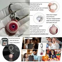 Mặt dây chuyền hình mắt kinh dị, Móc khóa Gothic, Phụ kiện Halloween, Móc khóa hình trái tim Gothic, Mặt dây chuyền trang trí vui nhộn cho ví, Ý tưởng quà tặng Giáng sinh cho nam và nữ - Xem 9
