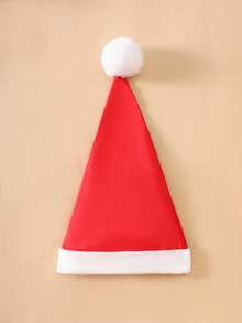 2pcs/Set Christmas Santa Claus Cartoon Baby Jumpsuit + Santa Hat, Autumn/Winter