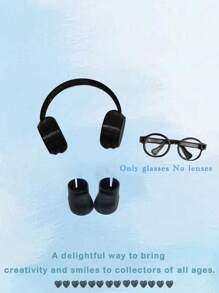 3pcs Doll Plastics Headphones Glasses Shoes For Labubu, Perfect DIY Fashion Gift Set For Teens, Students, Teachers, Bridesmaids & Friends | Ideal For Festivals, School Events, Holidays, Halloween, Autumn & Winter Celebrations, Christmas Decorations & Gifts | Great For Summer Vacations, Back To School, Outdoor Travel, Weddings, Family Trips & Travel Essentials (Doll Not Included)