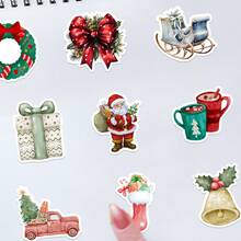 50PCS Christmas Stickers Vinyl Stickers Scrapbook, Journaling, Laptop, Bumper, Skateboard, Water Bottles, Computer, Phone, Cartoon, Hard Hat, Car Stickers - Multicolor - View 5