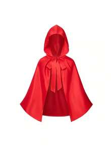 Áo choàng Halloween kiểu anime, có mũ trùm đầu, buộc dây, một lớp màu đỏ, phù hợp với mọi loại trang phục lễ hội. - áo choàng - Xem 10