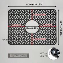 Silikonschutz für Spüle, mit Ablaufloch in der Mitte, hitzebeständig und rutschfest, spülmaschinenfest, Spülbeckenmatte für den Boden von Landhausküchen-Edelstahlspülen, rutschfeste Küchenmatten für die Seite der Spüle, natürliches und hygienisches Küchenessential für Zuhause und Küchendekoration, Teil Ihrer gemütlichen Herbst- und Winterstile sowie Weihnachtsdekorationen