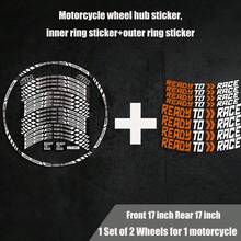 Pegatina Reflectante para Rueda de Motocicleta, Pegatina de Franja para Rin y Cubo, Listo para Correr, Cinta Adhesiva, Accesorios Impermeables para KTM  390/690/790/125 RC - R2R 01-MULTI - Ver 10