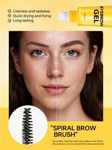 3D Sculpting Eyebrow Gel, Long-Lasting Waterproof & Smudge-Proof, Built-In Spiral Brush, Creates Bold Brow Makeup, European & American Style - Trong suốt - Xem 4