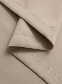 1pc Solid Color Modern Rayon Blackout Curtain, Rod Pocket Design, Suitable For Living Room And Bedroom - Sheer And Light Filtering Curtain, Living Room Curtain, Bedroom Curtain - Beige - View 7