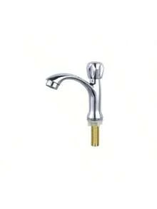 Modern Single Hole Cold Water Faucet - Polished Metal Material, Easy To Install, Perfect For Kitchen And Bathroom Sinks - Multicolor - View 3