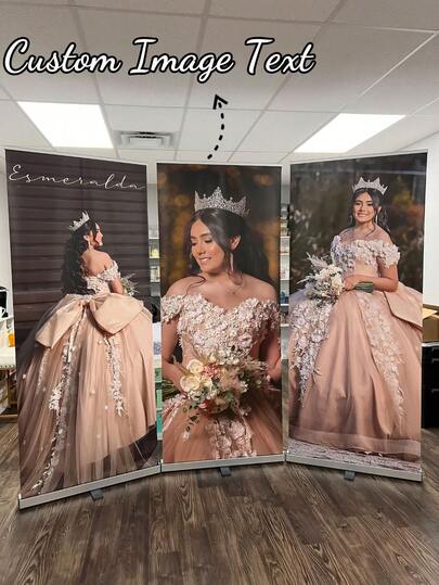 1/3pcs - Personalized Wedding Photo Text Posters, Custom Frameless Canvas Graduation Posters, Wedding Welcome Posters, Custom Birthday Party Posters, Wedding Welcome Sign Templates, Graduation Welcome Posters Wedding Items Wedding Decor