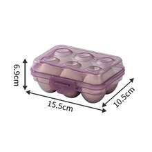 1 قطعة صندوق تخزين بيض محمول 6/15/24 خلية (مع غطاء)، مناسب للنزهات والشواء والتخييم في الهواء الطلق، حامي البيض، أداة صينية بيض للثلاجة المنزلية. سلع منزلية.