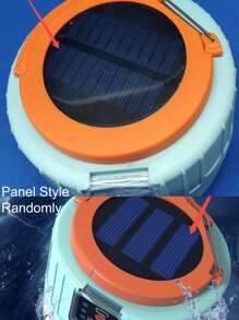 1pc Solar Powered Led Camping Light, Waterproof Rechargeable With Battery And Phone Charging, Portable Tent Lantern For Outdoor, Hiking, Bbq And Emergency Lighting, Solar Lights Outdoor