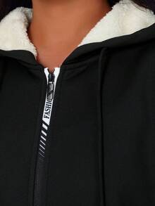 Damska bluza z kapturem i zamkiem błyskawicznym, termiczna, ciepła kurtka sportowa z kieszeniami do biegania, na siłownię, na co dzień, na zewnątrz, na zimę