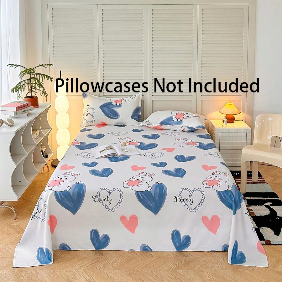 1pc Fashionable Minimalist Flat Sheet, Comfortable Soft Home Use Dust-Proof Washable Flat Sheet (Pillow Case Not Included) - Multicolor - View 1