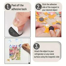 5/25/45/70/80/100pcs Self-Adhesive Round Rubber Magnets, 0.79in X 0.79in, Soft Magnetic Sheets For Refrigerator, Office Whiteboard/Blackboard, Teaching Demonstrations And More Scenarios - Black - View 11