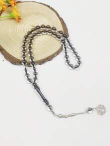 1条45颗10毫米串珠手链，简约优雅设计，日常祈祷念珠，配中国结吊坠 - 彩色 - 查看 11