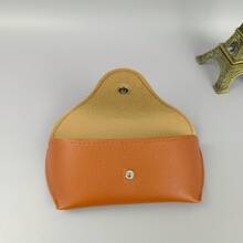 1pc Portable Leather Glasses Case PU Leather Durable Soft Sunglasses Pouch Slim Case For Women Unisex Eyeglass Case Eyewear Accessories(5 Colors For Choose)