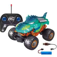 Carro Monster Truck a control remoto recargable USB vehículo apto para todo terreno juguete resistente velocidad para niños y adultos automóvil infantil ruedas grandes - Verde - Ver 1