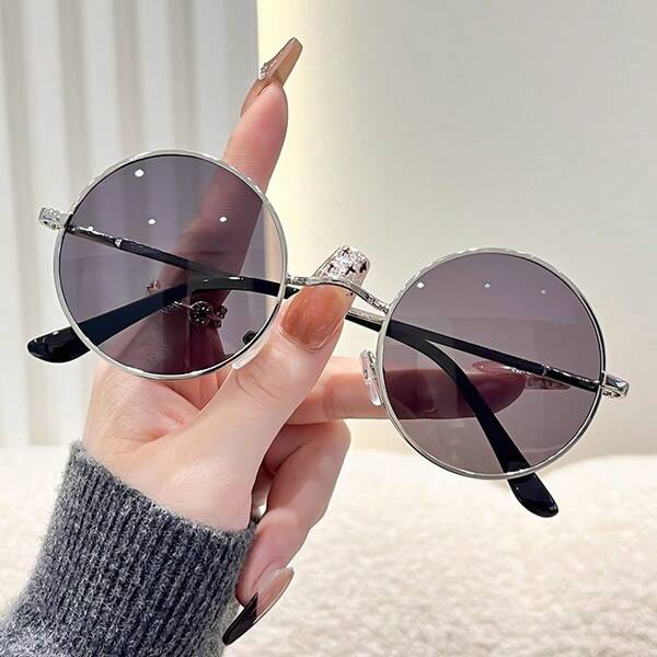 Unisex Elegant Retro Solid Color PC (Polycarbonate) Glasses, Suitable For Daily Life, Travel And Vacation