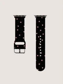 波点红色爱心硅胶表带，兼容 38mm 40mm 41mm 42mm 44mm 45mm 49mm，适用于 Series Ultra/SE/11/10/9/8/7/6/5/4/3/2/1 - 彩色 - 查看 1