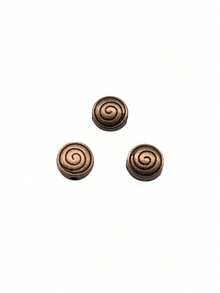 20pcs Swirl Perforated Beads For DIY Jewelry Making Accessories - Bronze - View 3