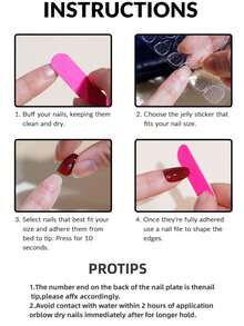 24Pcs Short Square Nail Stickers - Gradient Pink To Wine Red Glitter Design, Removable & Reusable Fake Nails, Suitable For Daily & Special Occasions, Fashionable Cat Eye Effect Nail Art Set Press On Nails Nail Supplies Nails - Multicolor - View 5