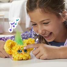Furby Furblets Hoo-Lah Pineapple Mini Friend, 45+ Sounds & Music, Speaks Only Furbish, Electronic Plush Toys, Yellow & Green, Back To School Gifts, Ages 6+