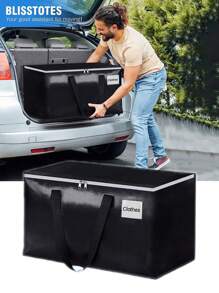 Automotive Trunk Storage Box - Car Trunk Storage Organizer, Portable Organizer Box With Handle, Multifunctional Universal Seat Stowing Box - one-size - View 13