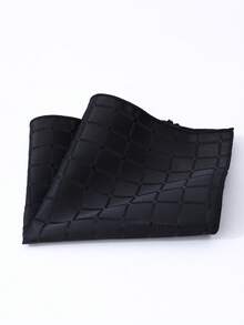 1 chiếc khăn vuông bỏ túi họa tiết kẻ caro trơn màu, khăn tay mỏng dành cho nam dùng trong đám cưới, tiệc, khăn quàng cổ hình tam giác, quà tặng cho nam giới - A - Xem 5