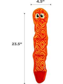 Outward Hound Durablez Stuffing-Free Squeaky Interactive Dog Toy, Tough Plush, Gecko, Green, Large - Green Gecko - View 10