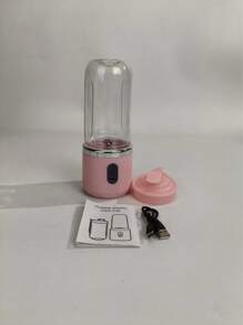 2 合 1 便携式榨汁机和搅拌机，带 USB 充电 - 6 刀片双杯，适合制作冰沙、奶昔和冰饮 - 适合注重健康的人士、旅行、工作或家庭使用的完美礼物，容量 16.91 盎司，旅行榨汁机 | 现代厨房电器 | 耐用塑料机身，榨汁机底座