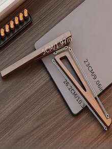 便携式可折叠木制笔记本电脑支架 - 符合人体工程学的角度调节（12°），具有散热通风功能，三角形木质托盘适用于平板电脑和迷你笔记本电脑，紧凑的设计，自然饰面