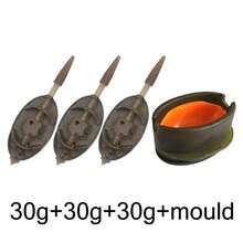 Juego de alimentador de carpas de aleación de zinc - Pesos de liberación rápida y antióxido para eficiencia en pesca en agua dulce/salada - Negro - Ver 7