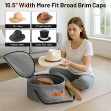 OrdoVault 1pc Stylish Foldable Felt Round Hat Storage Box With Convenient Handle, Perfect For Travel & Home Organization, Ideal For Clothes, Toys, And Accessories, Space-Saving Solution For Closets, Bedrooms, And Dorms, Versatile Design For Both Men & Women, Enhance Your Home Decor While Keeping Your Essentials Neatly Stored - Multicolor - View 7