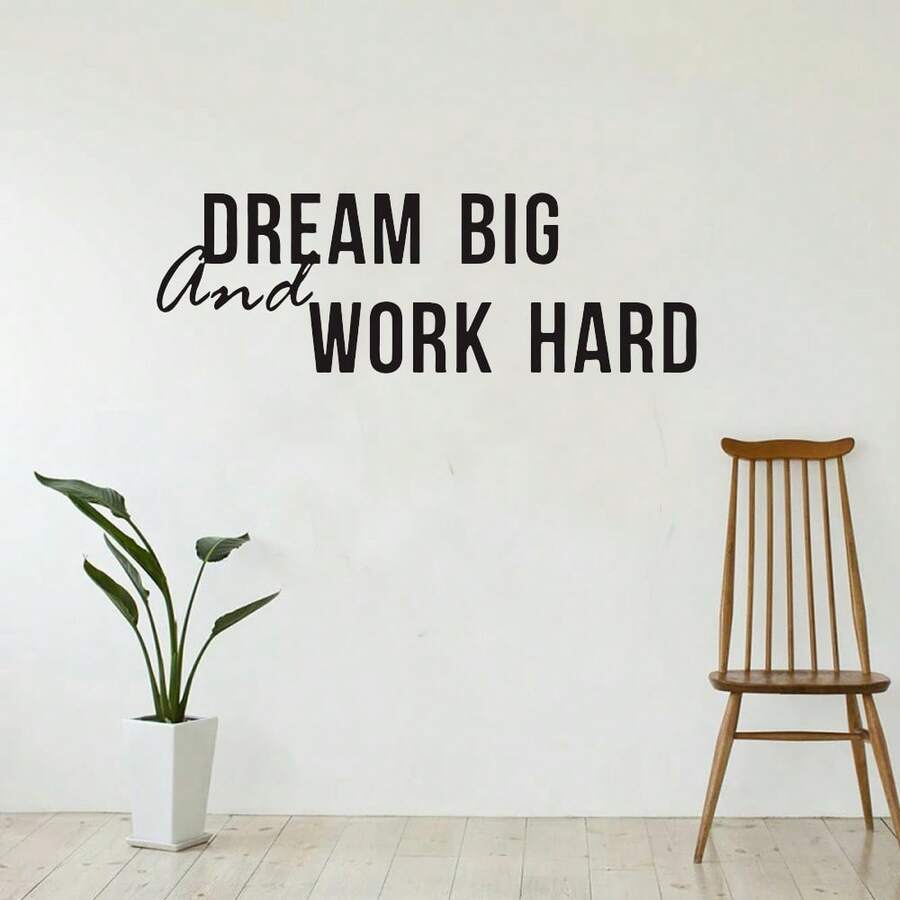 1 pieza Pegatina de pared con gráfico de eslogan, pegatinas, vinilos decorativos para decoración del hogar, artículos de decoración de primavera para refrescar tu hogar, pegatinas de decoración Rama, regalos de cumpleaños y graduación, decoración de pared para la habitación