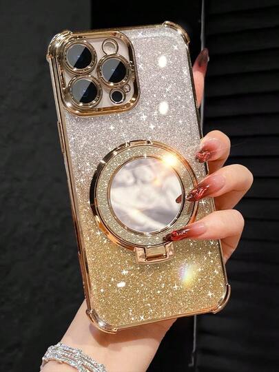 1pc Minimalist Painted Phone Case, Space Themed Shockproof/TPU Silicone Soft Edge Luxury Protective Cover With Dust-Proof Holes, Compatible With Samsung Galaxy S24 Ultra/S24 Plus/S24/S23 Ultra/S23 Plus/S23/S22 Ultra/S22 Plus/S22/S21 Ultra/S21 Plus/S21 FE/S23 FE/S20 Ultra/S20 Plus/S20 FE And Mirror Stand + TPU Silicone Soft Edge Full Coverage High-End Protective Case For OPPO A5x/C1 2 3 4 5 6 7 8 9/9 8 7 6 5 4 3 2 1 And OPPO A1 2 3 4 5 6 7 8 9 9 8 7 6 5 4 3 2 1 Waterproof Anti-Fall Scratch Resistant