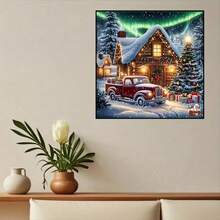 1 件 5D 钻石画套件，圣诞主题，适合成人初学者 DIY 马赛克钻石艺术，全钻手工 DIY 钻石画，适用于客厅、卧室、办公室墙壁装饰，为家人和朋友提供惊喜艺术家居装饰礼物 - 彩色 - 查看 4